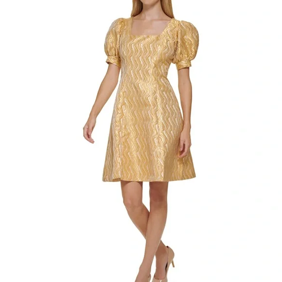Calvin Klein | Dresses | Calvin Klein Aline Puff Sleeve Dress